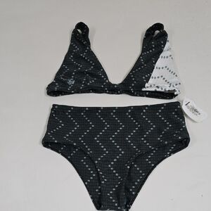 Baja East Grapic Hipster 2 Piece Swimwear